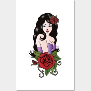 Tattoo Girl Posters and Art